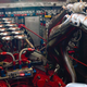 A photo of one of the Lamborghini engines fitted to the boat